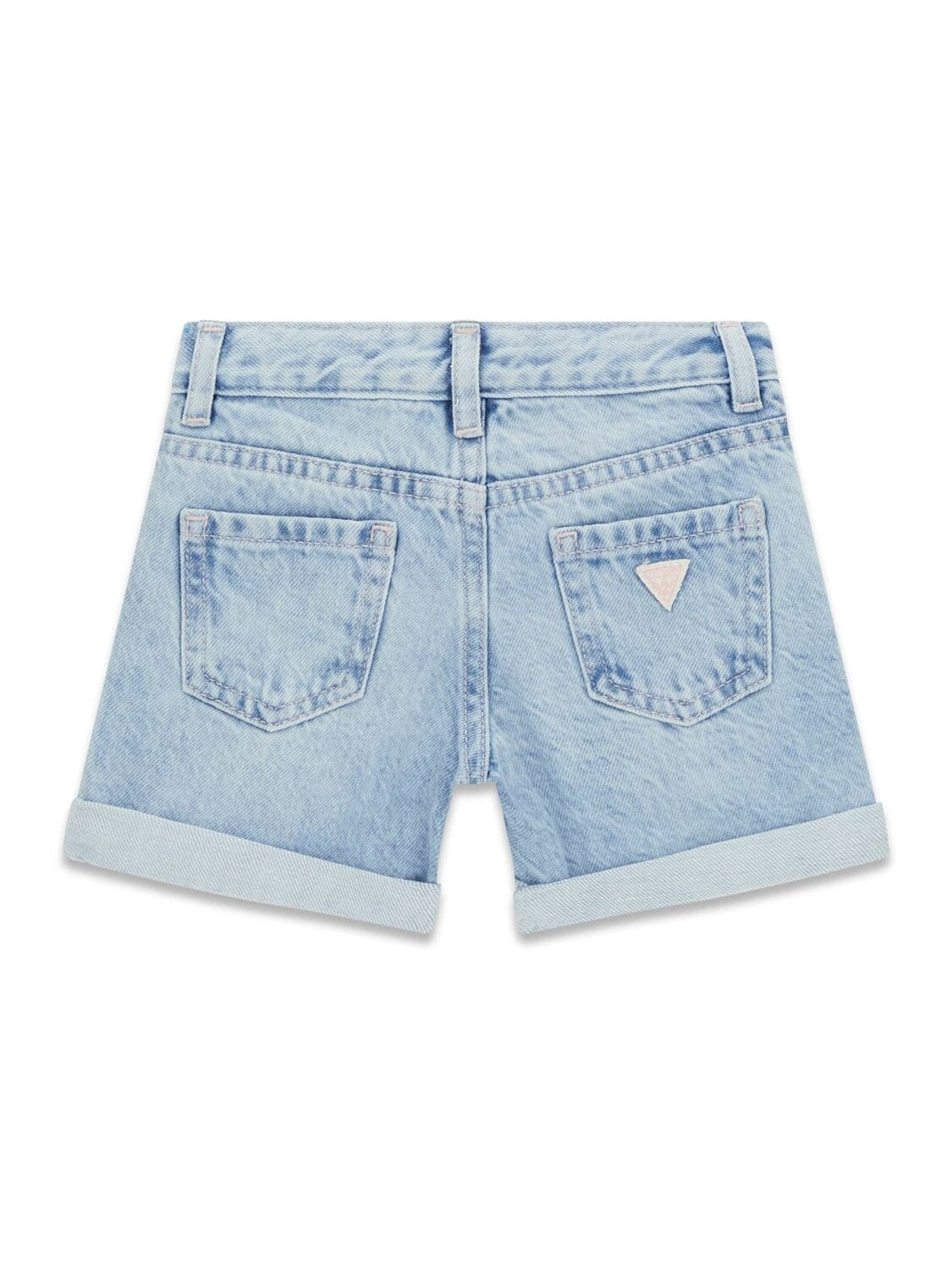 Guess Kids Shorts denim rigido ricamo bambina mid all embroidery w – vista 2