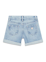 Guess Kids Shorts denim rigido ricamo bambina mid all embroidery w – vista 2