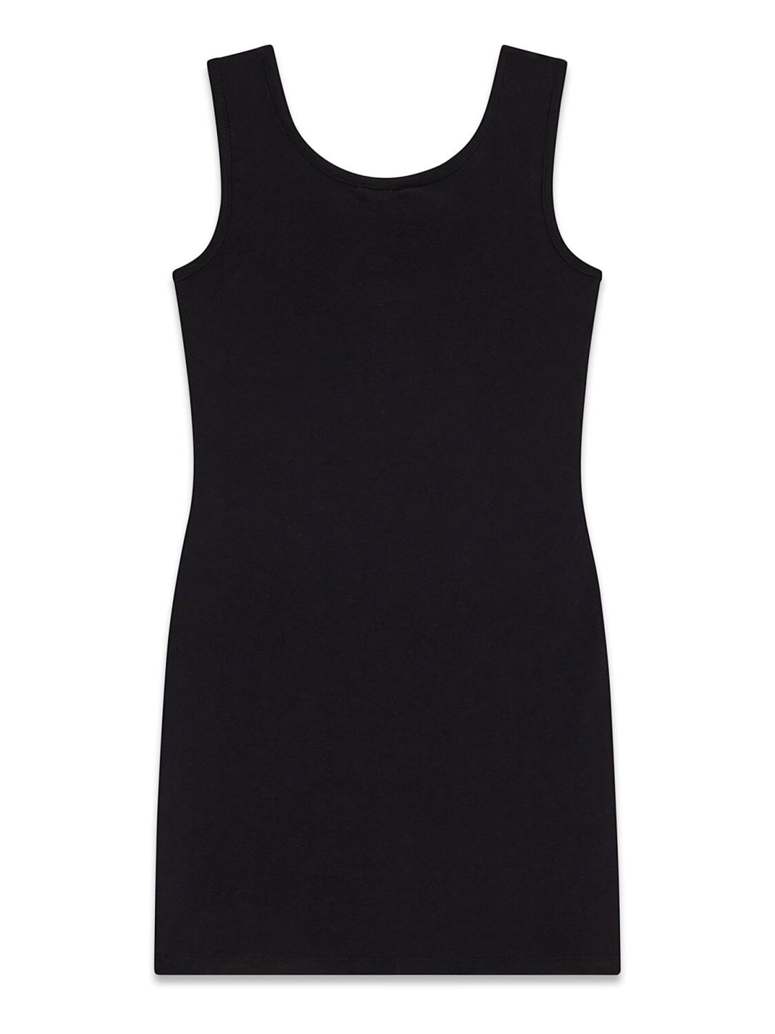 Abito smanicato casual nero per bambina Scugnizzi 0-16 in tessuto morbido con scollo rotondo e design essenziale