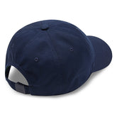 Cappellino con visiera Scugnizzi 0-16 Lacoste in gabardine di cotone blu navy, vista posteriore con chiusura regolabile