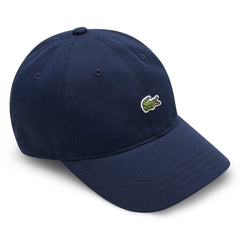 Cappellino con visiera Scugnizzi 0-16 Lacoste in gabardine di cotone blu navy con logo coccodrillo ricamato