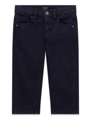 Pantaloni jeans blu scuro per bambini Scugnizzi 0-16 in denim classico a cinque tasche con bottone logato GUESS