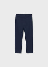 Leggings lunghi blu navy Scugnizzi 0-16 in tessuto elasticizzato e traspirante con vita comoda per bambina