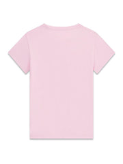 Maglietta a maniche corte rosa pastello in cotone per bambina Scugnizzi 0-16, vista posteriore