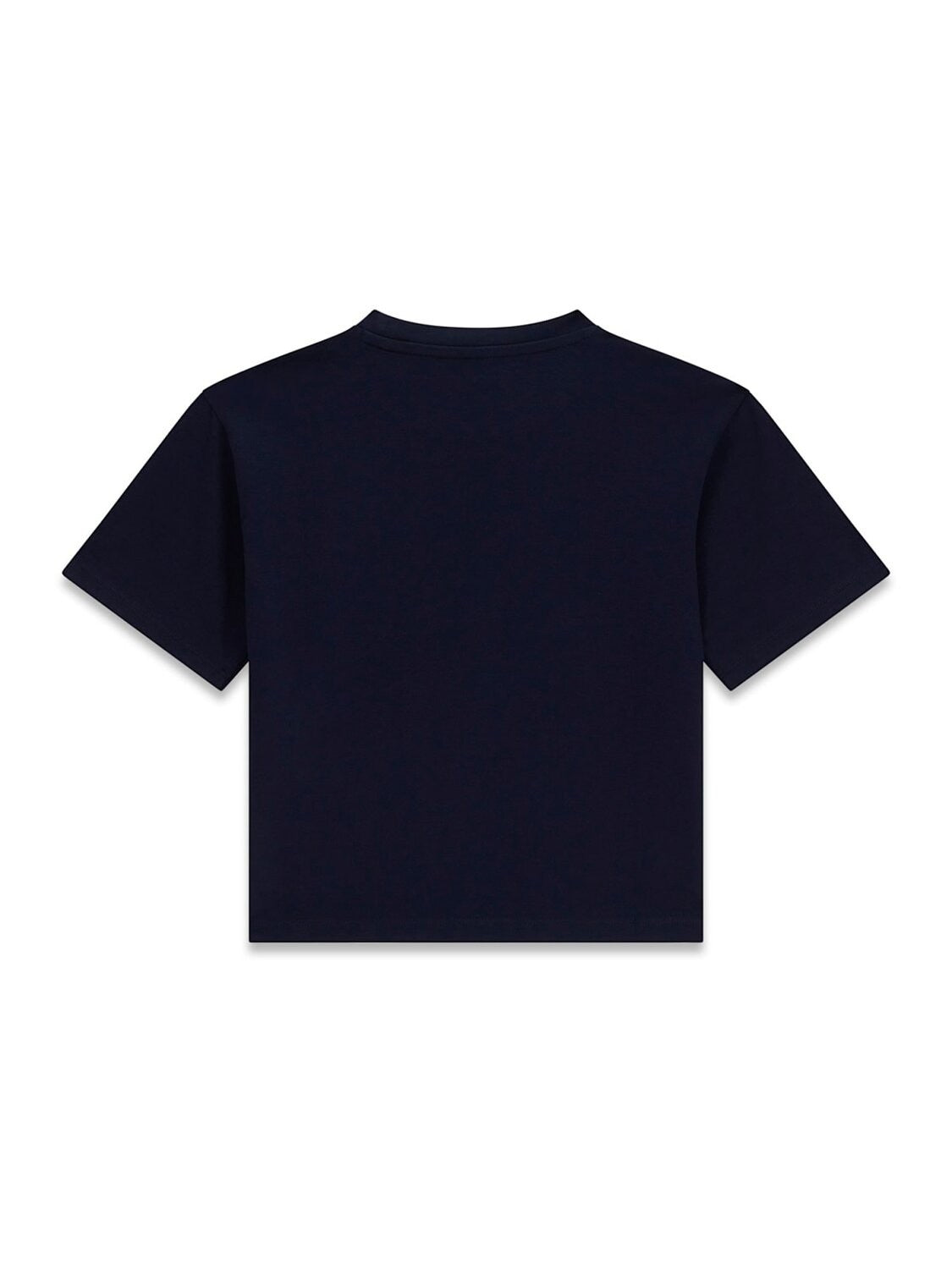 Retro della maglietta a maniche corte blu navy Scugnizzi 0-16 in morbido cotone con taglio moderno e pulito