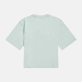 T-shirt a maniche corte Scugnizzi 0-16 New Balance in cotone verde acqua pastello, vista posteriore