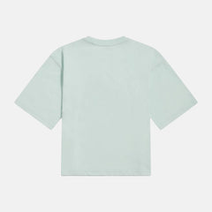 T-shirt a maniche corte Scugnizzi 0-16 New Balance in cotone verde acqua pastello, vista posteriore
