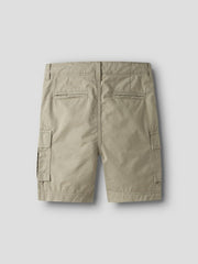 Pantaloncini cargo name it per bambini colore olivine in cotone, vista posteriore, collezione Scugnizzi 0-16