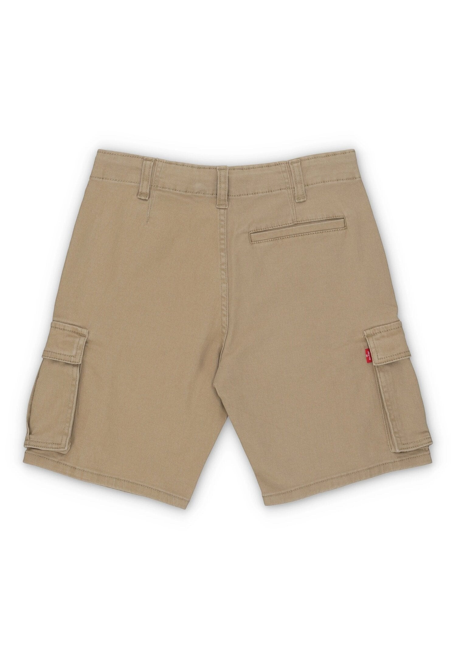 Pantaloncini cargo beige Scugnizzi 0-16 in cotone con tasche laterali e logo Levi Strauss & Co. sul retro