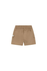 Pantaloncini cargo Scugnizzi 0-16 color sabbia per bambini con vita elasticizzata e tasche laterali funzionali