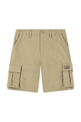 Pantaloncini cargo Scugnizzi 0-16 color sabbia in cotone con tasche laterali e logo Levi Strauss & Co.