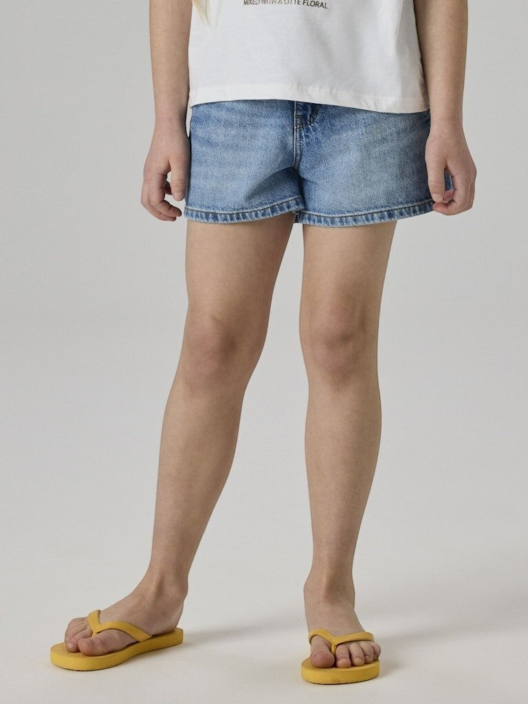 Pantaloncini in denim blu Scugnizzi 0-16 per bambini con lavaggio medio e taglio classico estivo
