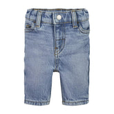 Pantaloncini in denim azzurro Scugnizzi 0-16 Calvin Klein con vita elastica e logo sul retro per bambini
