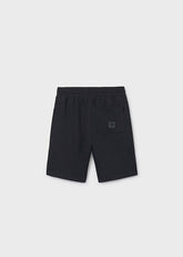Pantaloncini sportivi neri Scugnizzi 0-16 per bambini con vita elasticizzata e tasca posteriore
