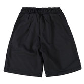 Pantaloncini sportivi neri Scugnizzi 0-16 per bambini con vita elasticizzata, vista posteriore
