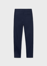 Pantaloni lunghi eleganti blu navy Scugnizzi 0-16 con tasche posteriori, taglio sartoriale per bambino