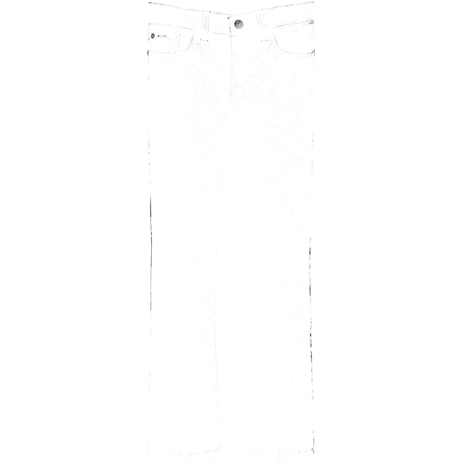 Pantaloni classici in denim bianco per bambini Scugnizzi 0-16 con chiusura a bottone e design a cinque tasche