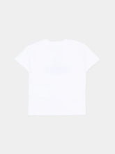 T-shirt bianca a maniche corte in cotone Scugnizzi 0-16 con retro semplice e girocollo