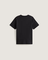 T-shirt nera a maniche corte Scugnizzi 0-16 in cotone, vista posteriore, ideale per un look casual da bambina