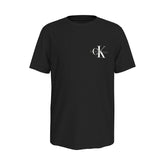 T-shirt nera a maniche corte in cotone Scugnizzi 0-16 con logo Calvin Klein Jeans bianco stampato sul petto
038172.0692-2.jpg