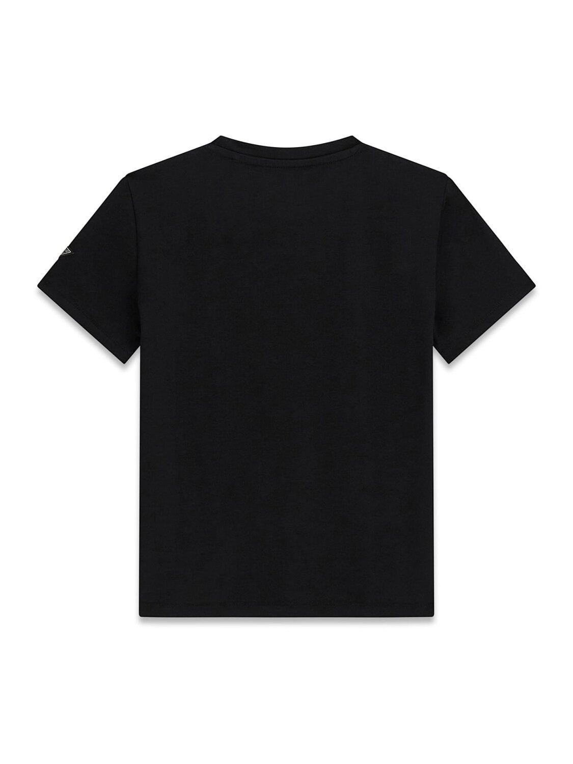 T-shirt a maniche corte nera in cotone GUESS vista posteriore, proposta da Scugnizzi 0-16