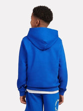 Scugnizzi 0-16 bambino con felpa blu con cappuccio in french terry e pantaloni jogger coordinati.