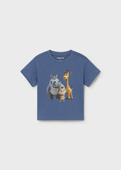 Mayoral T-shirt a manica corta animali bambino baby cobalto