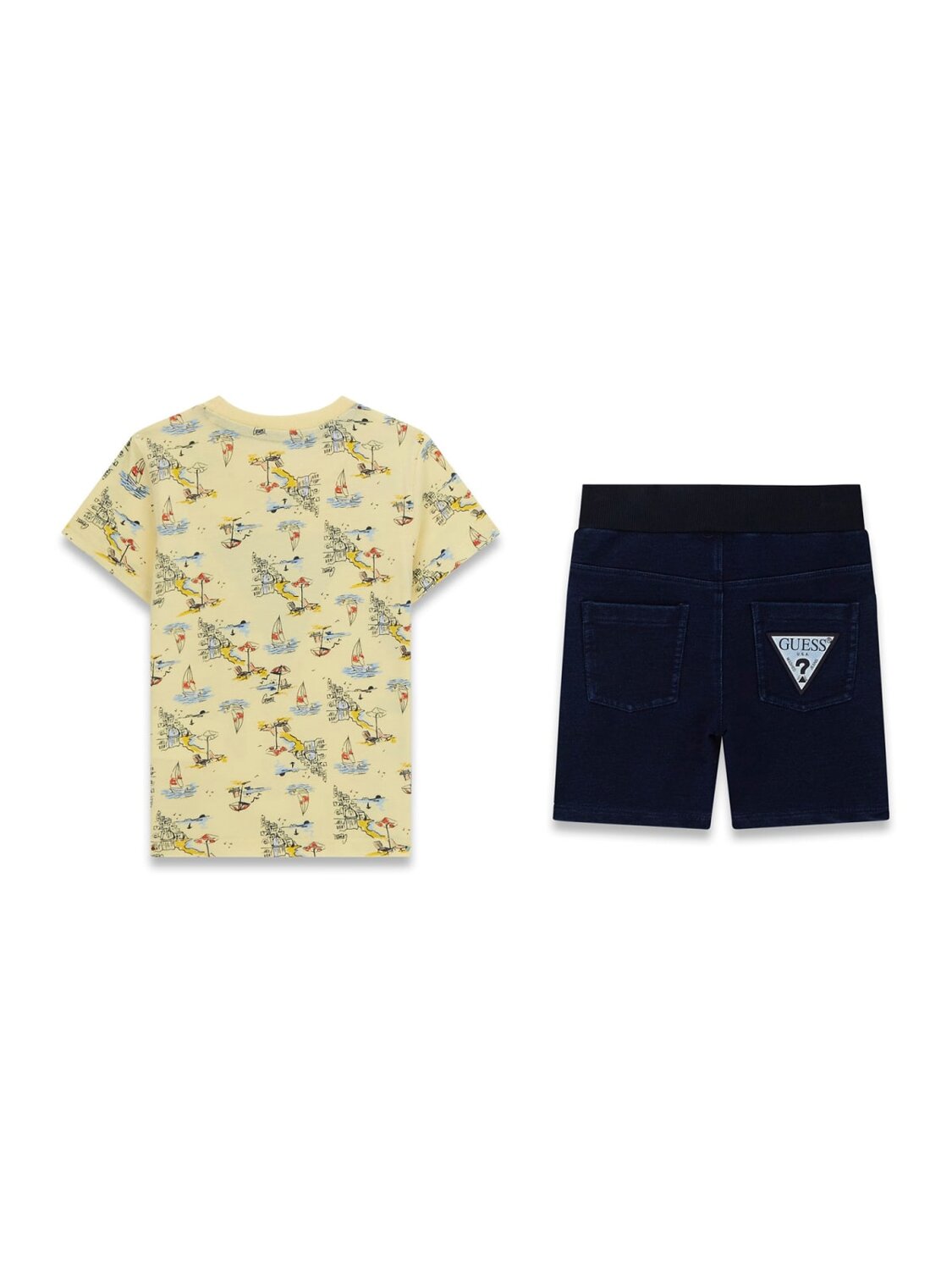 Guess Kids Set t-shirt pantaloni denim stretch bambina dream season – vista 2