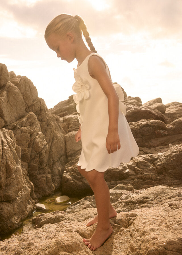 Abel & Lula vestito bambina modello 5055 panna