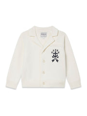 Guess Kids Cardigan elegante a manica lunga bambino bianco