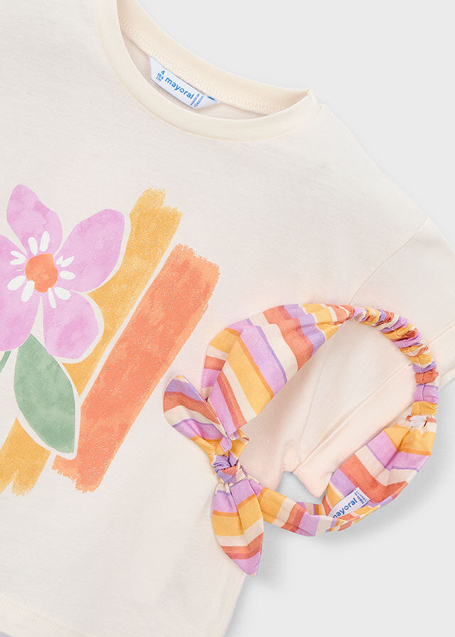 Mayoral T-shirt a manica corta bambina bianc osso 3010-94-6G – vista 6