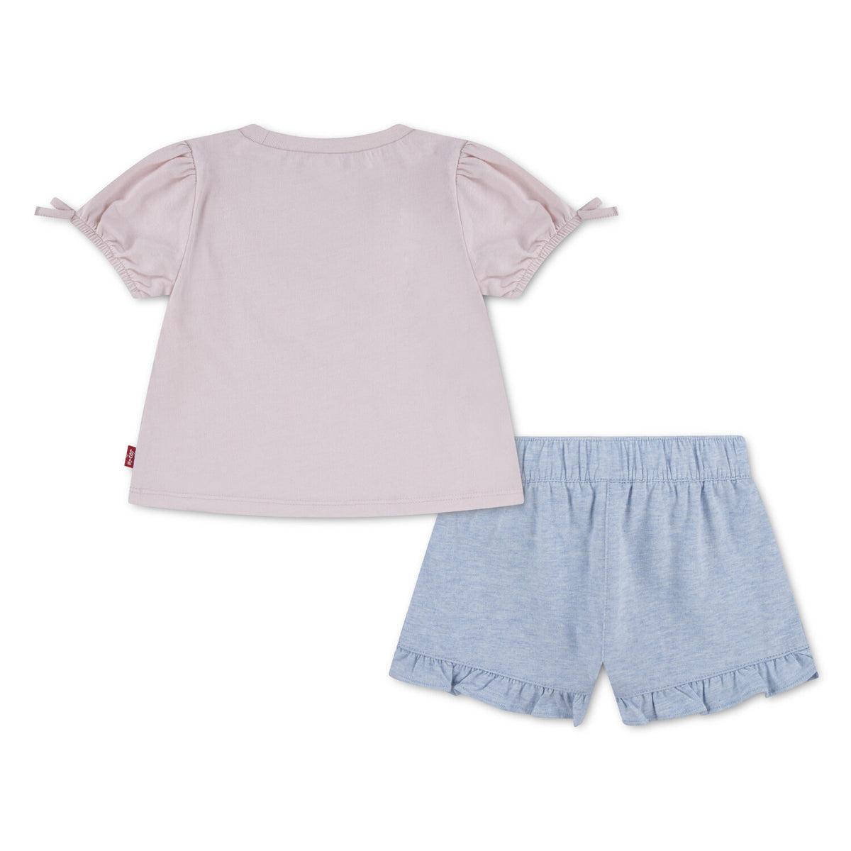 Levi's completo due pezzi neonata in cotone rosa