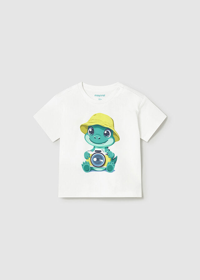 Mayoral T-shirt a manica corta play bambino baby bianco