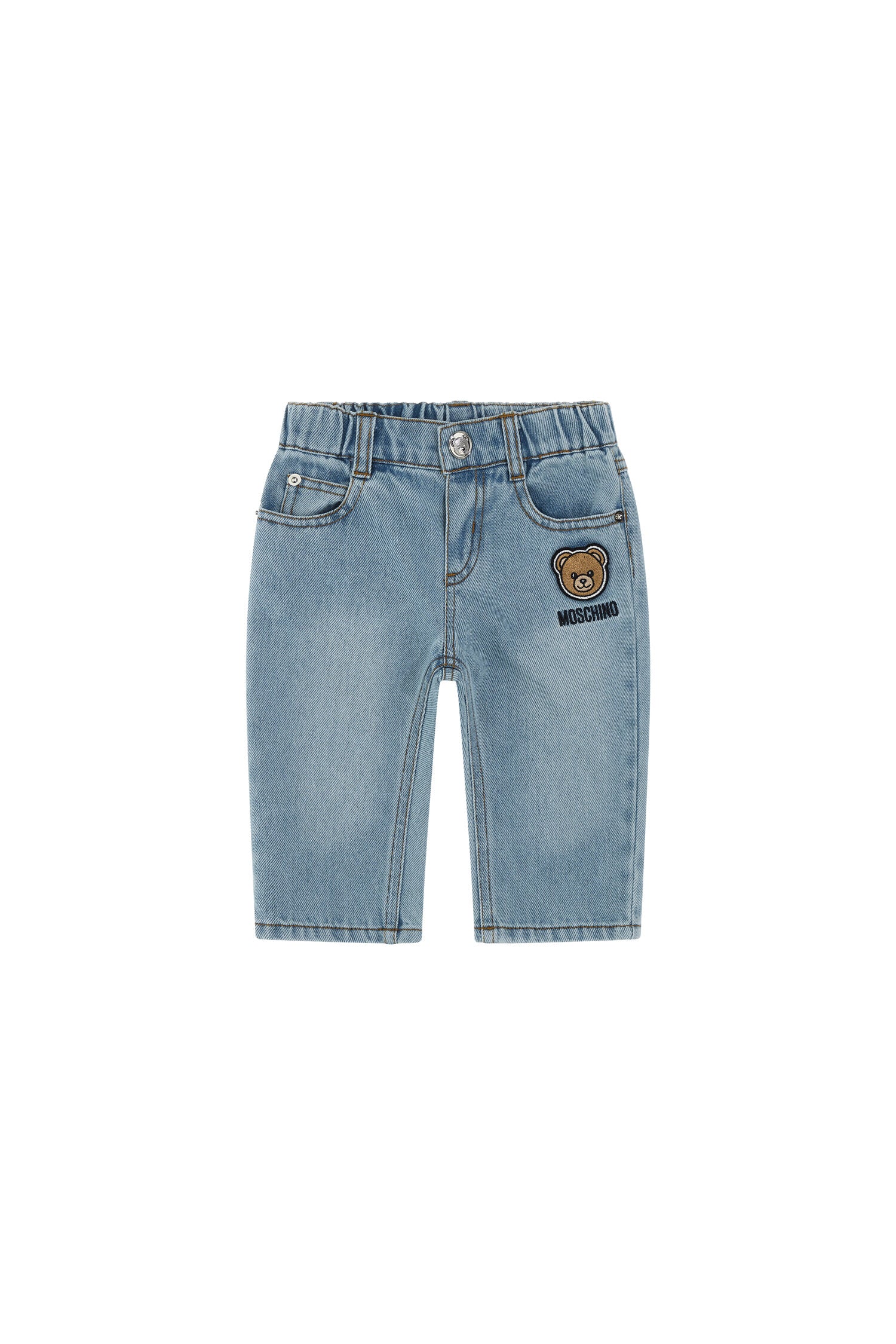 Moschino jeans baby unisex in denim blu