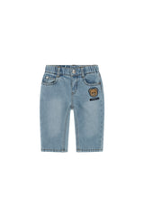 Moschino jeans baby unisex in denim blu