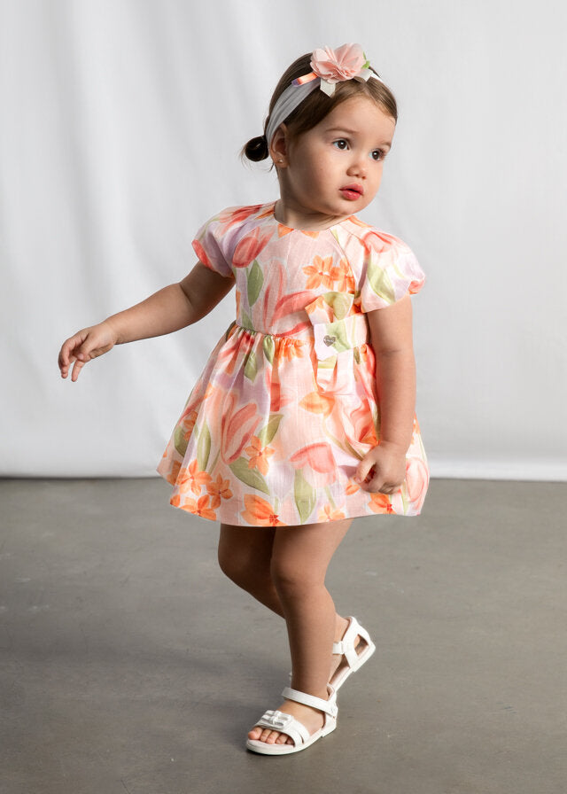 Mayoral Vestito spalline stampa bambina baby blossom