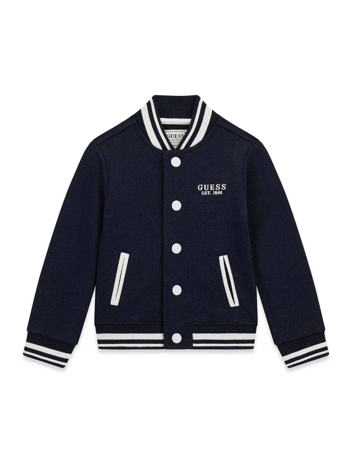 Guess Kids Felpa bomber sportivo bambino blu