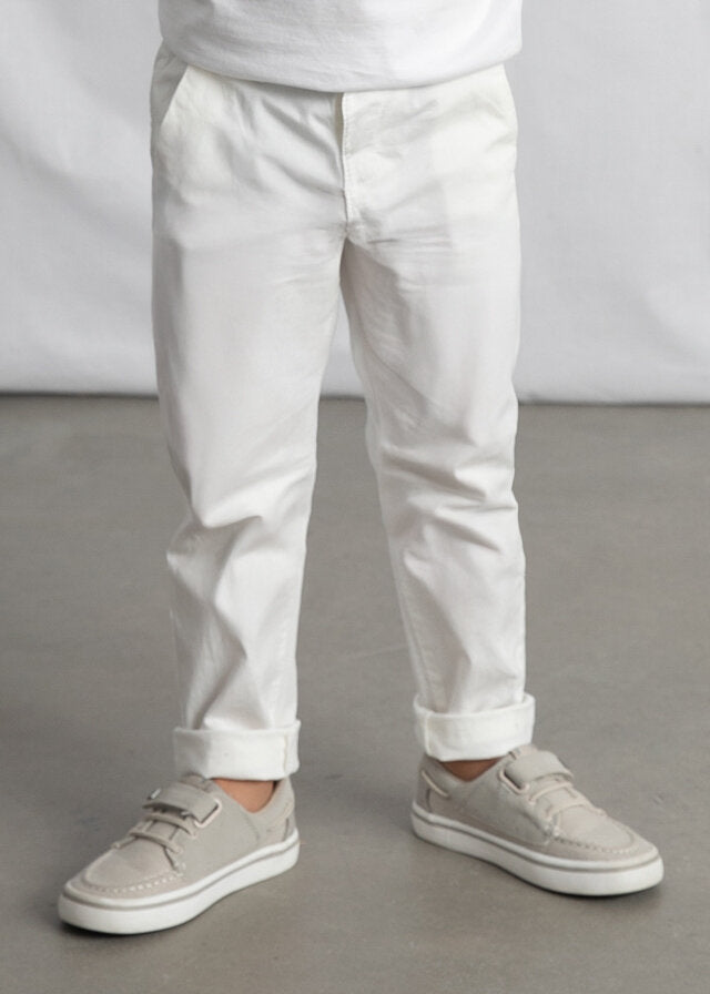 Mayoral Pantaloni chino bambino panna – vista 2
