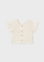 Mayoral T-shirt a manica corta bambina bianc osso 3014-15-6J – vista 3