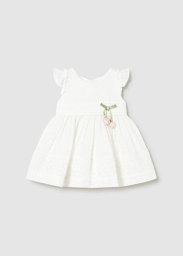 Mayoral Vestito bambina baby ecru 1907-42-4A – vista 3