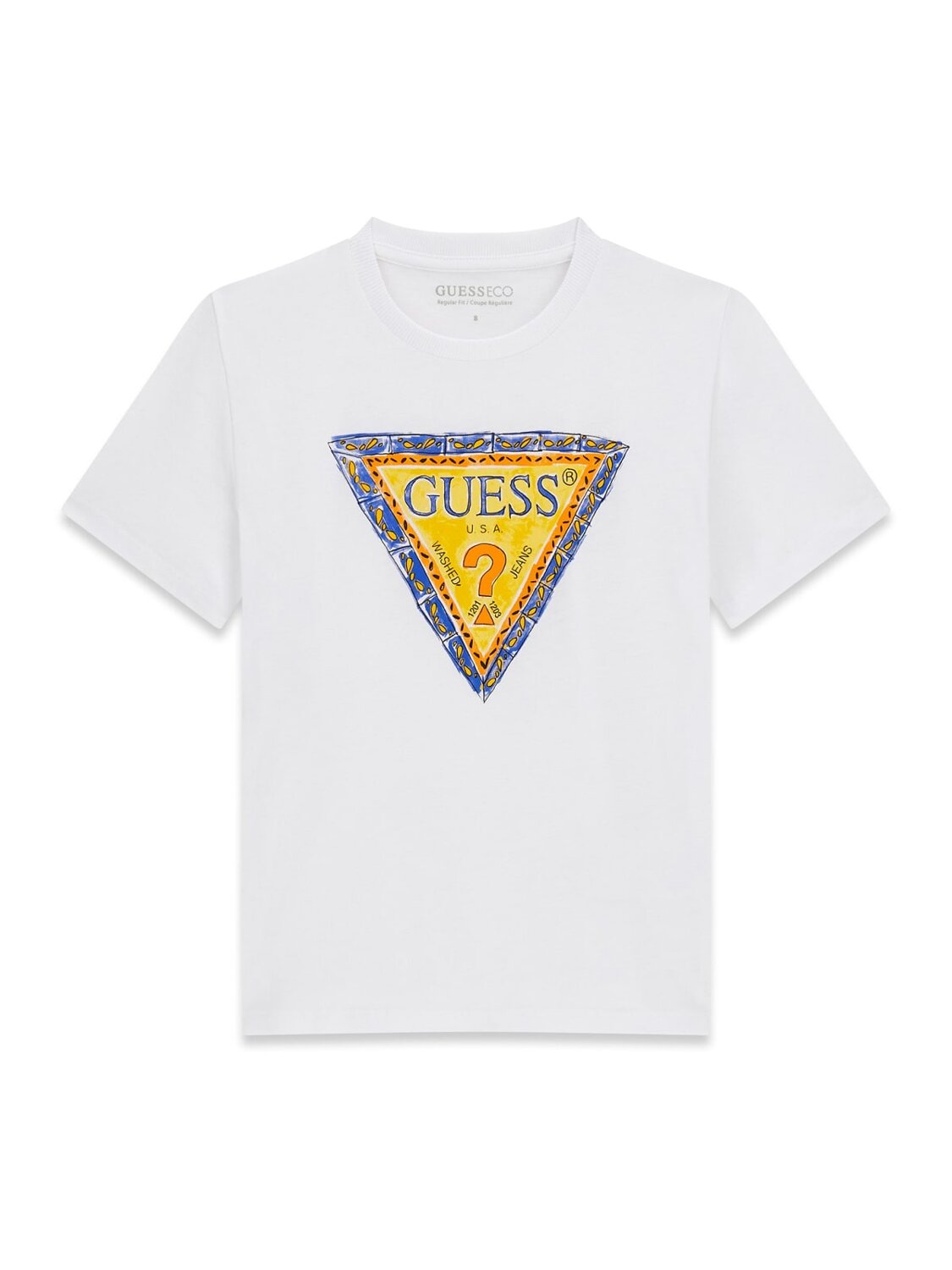 Guess Kids T-shirt a manica corta ragazza bianco