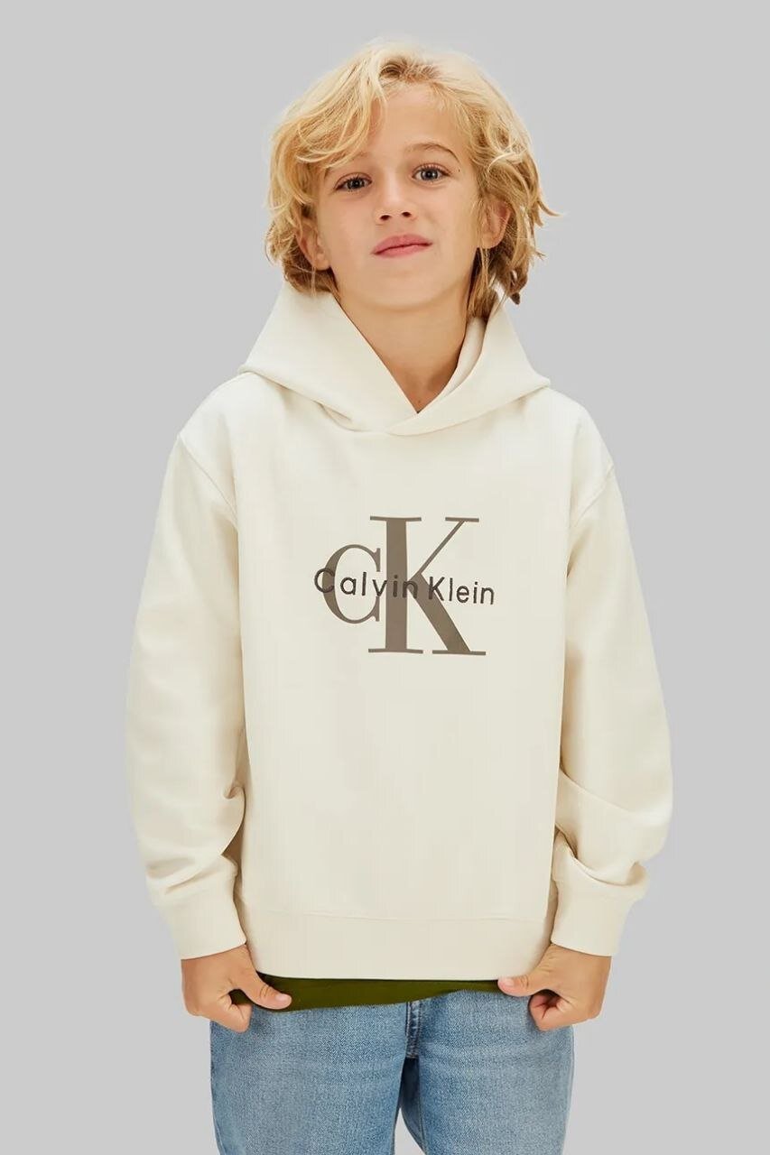 Calvin Klein Kids felpa con cappuccio ragazzo bianco - vista alternativa 5