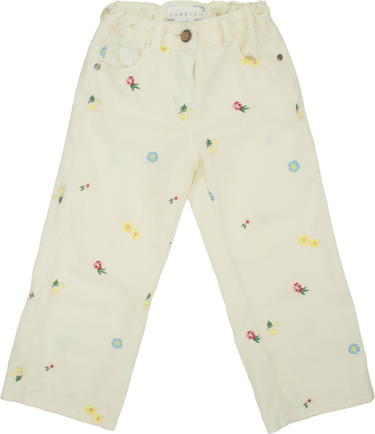Tobetoo pantaloni bambina beige chiaro