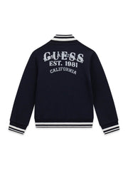 Guess Kids Felpa bomber sportivo bambino blu – vista 2