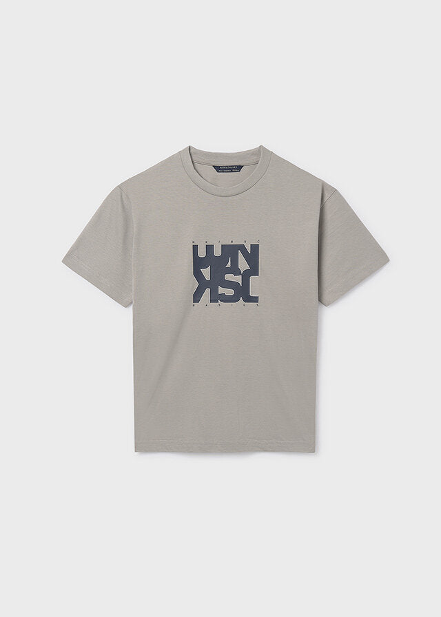 Mayoral T-shirt lettere basic ragazzo shitake – vista 3