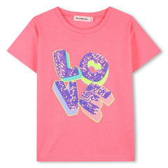 Billieblush T-shirt bambina a manica corta rosa modello U21957