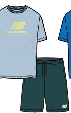 New Balance T-shirt ragazzo in cotone blu