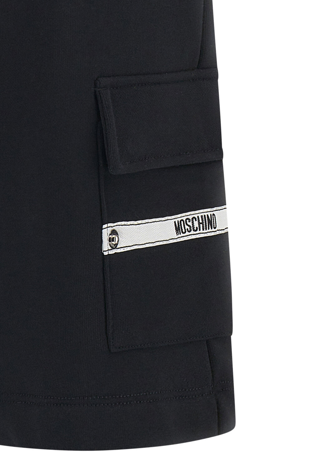 Moschino shorts bambino in cotone nero - vista alternativa 2