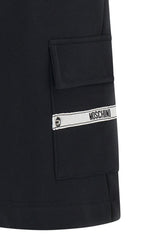Moschino shorts bambino in cotone nero - vista alternativa 2