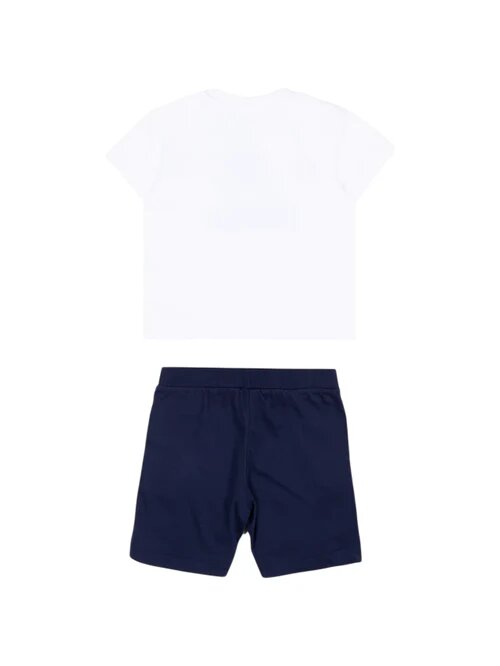 Moschino completo due pezzi baby unisex in cotone bianco - vista alternativa 2